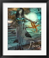 Art Nouveau Zodiac Pisces Framed Print