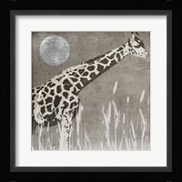 Moon Giraffe Framed Print