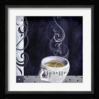 Cafe Blue IV Framed Print
