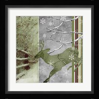 Country Christmas Deer Framed Print