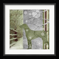 Country Christmas Dog Framed Print