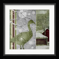 Country Christmas Duck Framed Print