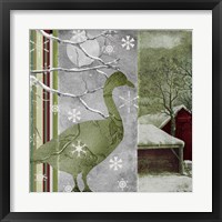 Country Christmas Duck Framed Print