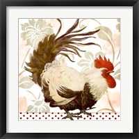Rooster Damask II Fine Art Print