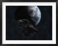 Asteroid in Front of Earth Fine Art Print