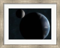 Earth and the Moon Fine Art Print