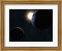 Earth, Moon and Sun Fine Art Print
