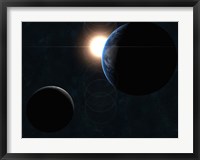 Earth, Moon and Sun Fine Art Print