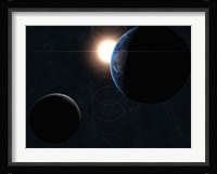 Earth, Moon and Sun Fine Art Print
