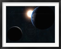 Earth, Moon and Sun Fine Art Print