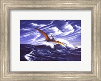 Pteranodon Soars Over Waves Fine Art Print