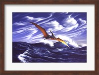 Pteranodon Soars Over Waves Fine Art Print