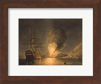 Explosion of the US Steam Frigate Missouri Fine Art Print