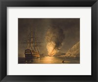 Explosion of the US Steam Frigate Missouri Fine Art Print