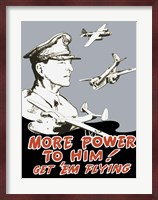 General Douglas MacArthur and Bomber Planes Fine Art Print