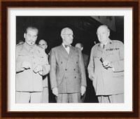 Joseph Stalin, Harry Truman and Winston Churchill Fine Art Print