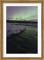 Aurora Borealis over Creek, Yukon, Canada Fine Art Print