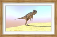 Ceratosaurus Hunting in a Desert Fine Art Print