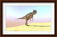 Ceratosaurus Hunting in a Desert Fine Art Print