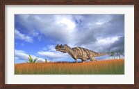Ceratosaurus Hunting in Prehistoric Grasslands Fine Art Print