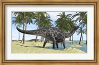Dicraeosaurus in Shallow Water Fine Art Print