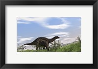Dicraeosaurus Walking Fine Art Print
