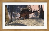 Kentrosaurus Roaming in the Tropics Fine Art Print