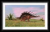 Kentrosaurus Walking across Grasslands Fine Art Print