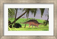 Kentrosaurus Walking in Field Fine Art Print