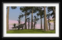 Large Brachiosaurus Among Trees Fine Art Print