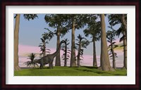 Large Brachiosaurus Among Trees Fine Art Print
