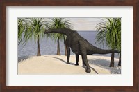 Large Brachiosaurus Grazing on Trees Fine Art Print