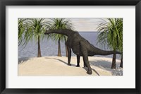 Large Brachiosaurus Grazing on Trees Fine Art Print