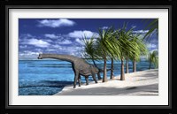 Large Brachiosaurus on the Shoreline Fine Art Print