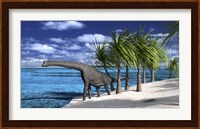 Large Brachiosaurus on the Shoreline Fine Art Print