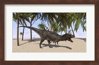 Majungasaurus in a Prehistoric Landscape Fine Art Print