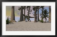 Monolophosaurus in Prehistoric Environment Fine Art Print