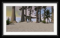 Monolophosaurus in Prehistoric Environment Fine Art Print