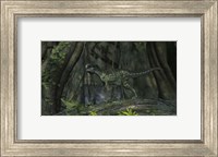 Monolophosaurus in Woodlands Fine Art Print