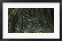 Monolophosaurus in Woodlands Fine Art Print