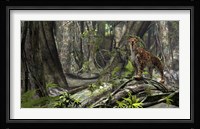 Saber-Toothed Tiger in a Forest Fine Art Print