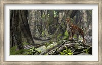Saber-Toothed Tiger in a Forest Fine Art Print