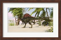 Spinosaurus Hunting for Food Fine Art Print