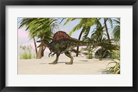 Spinosaurus Hunting for Food Fine Art Print