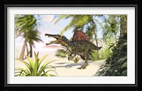 Spinosaurus Hunting for Meal Fine Art Print