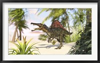 Spinosaurus Hunting for Meal Fine Art Print