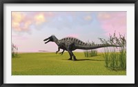 Suchomimus Walking in Grass Fine Art Print