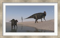Two Shuangmiaosaurus Dinosaurs Fine Art Print