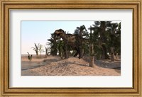Tyrannosaurus Rex Hunting in a Desert Environment Fine Art Print