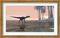 Utahraptor in Shallow Water Fine Art Print